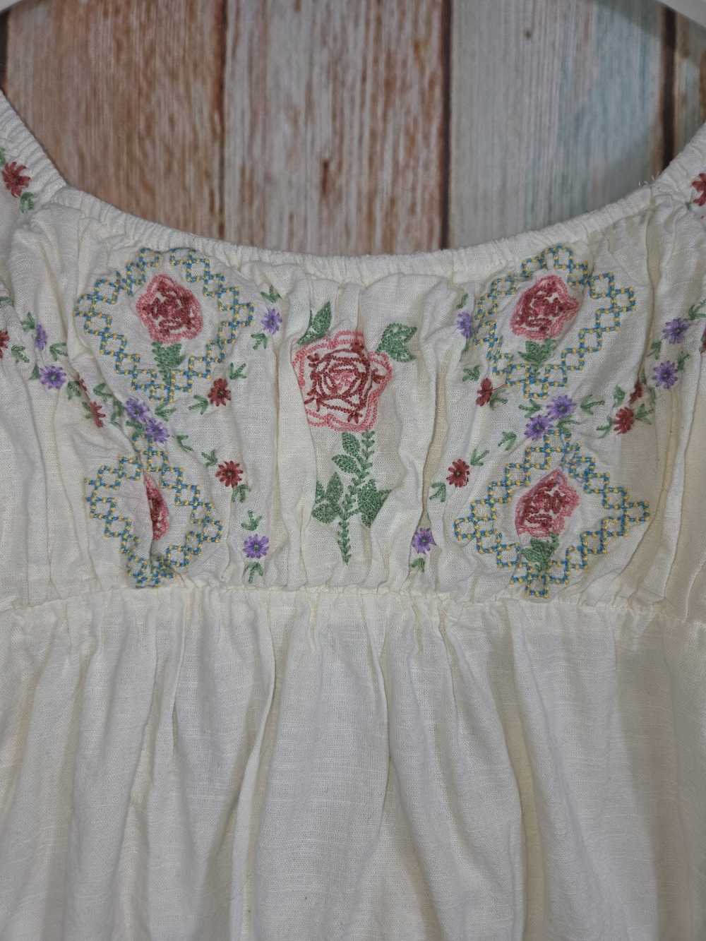 Urban Outfitters Kimchi Blue Marcella Embroidered Tie-Back Mini Dress. Size S - Picture 3 of 5